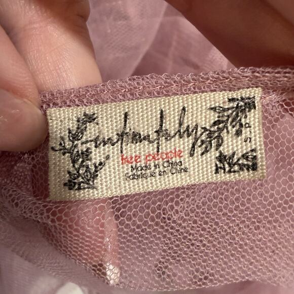 Free People Intimately Push Send Mini Slip Tutu Tulle Dress in Mauve Coquette - Picture 5 of 7